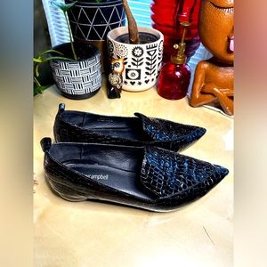 Jeffrey Campbell snakeskin loafers